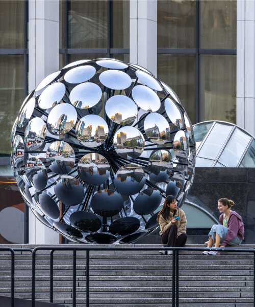 SpY's steel and glass ORB installation reflects fragments of urban montreal