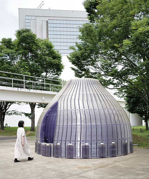 temporary 3D printed structures transform into a forest after use at expo 2025 osaka