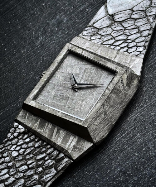 toledano & chan carves meteorite as b/1m watch prototype inspired by brutalist architecture