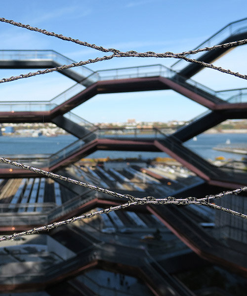 the vessel gets another try: new york landmark reopens with steel mesh net