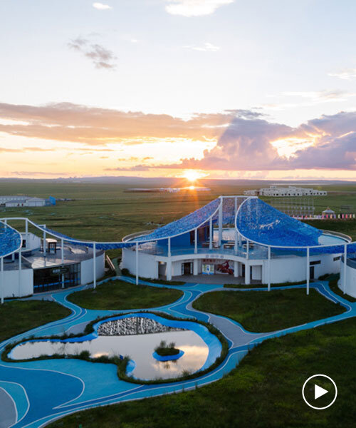 like water flows, pathways connect resort settlements by PLAT ASIA in inner mongolia