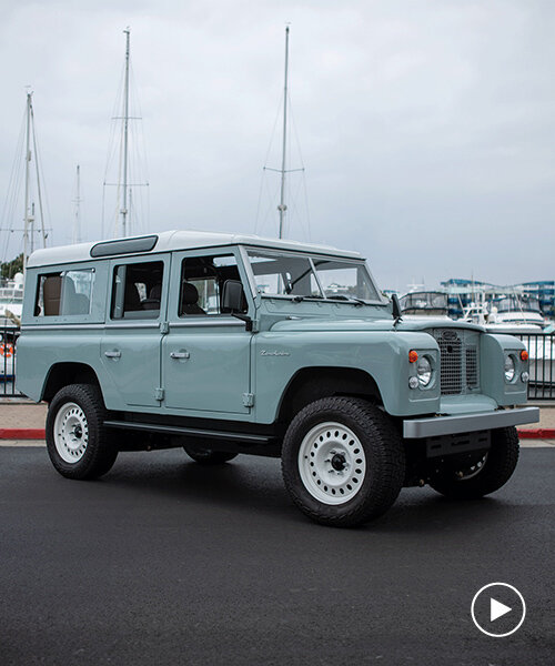 zero labs electrifies classic land rover, celebrating retro design with 'anti-cyber truck'