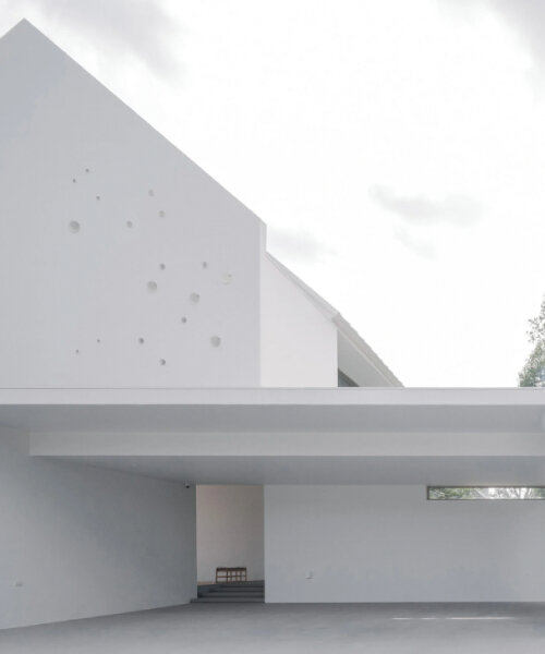 anonym studio's all-white house in bangkok adopts scandinavian minimalism