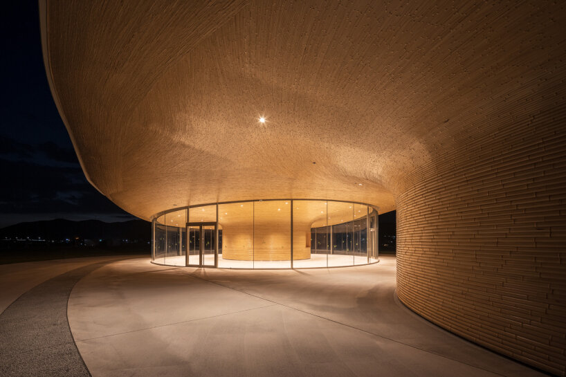 local bamboo shapes kengo kuma's disaster prevention and community facility in mabi, japan