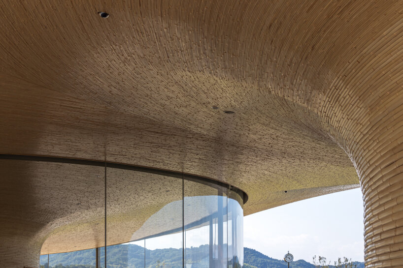 local bamboo shapes kengo kuma's disaster prevention and community facility in mabi, japan