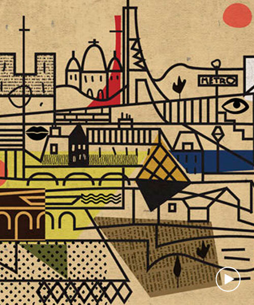 federico babina's illustrations transform metropolitan cityscapes into colorful patchworks