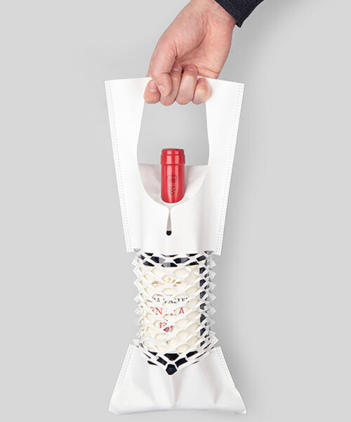 DLS by DSLSM constructs reusable wine net bag out of recyclable thermoplastic