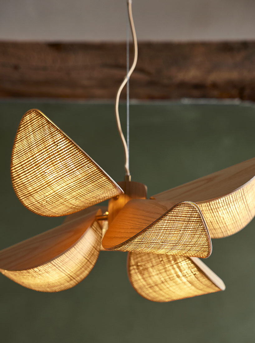 forestier and jette scheib transform elegance of lilly petals into organic lighting forms