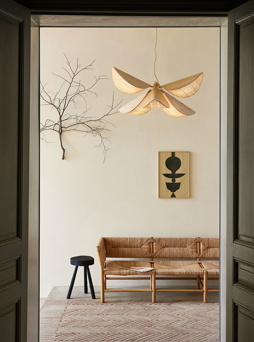 forestier and jette scheib transform elegance of lilly petals into organic lighting forms