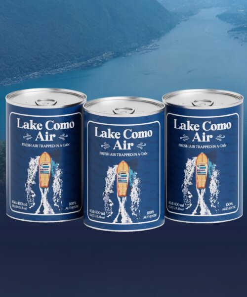 lake como air to go? ‘100% authentic’ fresh air from italy’s popular destination sells in a can