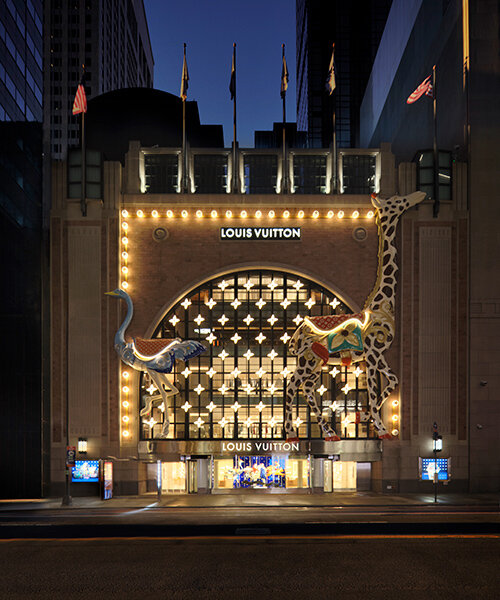 OMA-designed sculptures tower within new louis vuitton store on 57th street