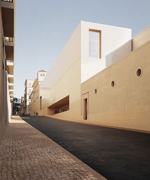 portuguese lioz stone clads the facade of national museum of contemporary art lisbon