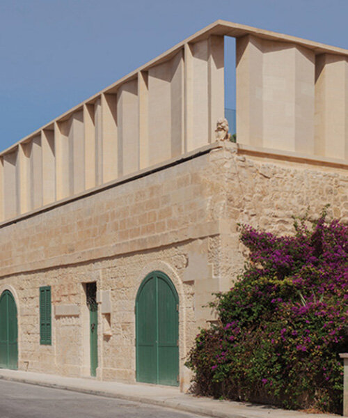 stone screen shields renovated 18th-century palazzino gardens in malta by AP valletta