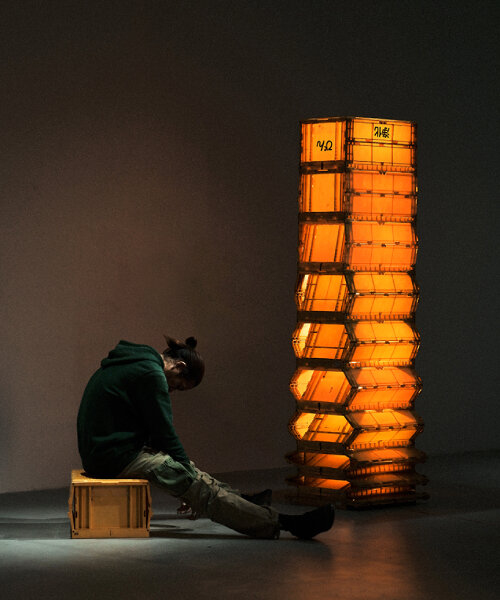 nine collapsible layers of takuto ohta’s light speak to buddhist teachings and japanese rituals