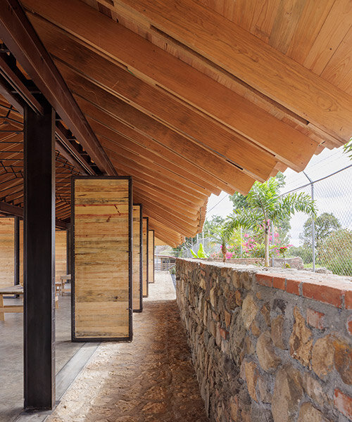 rippling rooftop shades rural school in oaxaca, designed by territorio estudio