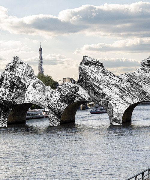 honoring christo & jeanne-claude, JR will transform paris' pont neuf into a cavernous grotto