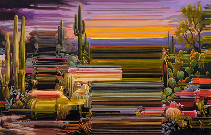 glitching oil paintings by alexis mata show at ‘the hole’ in tribeca