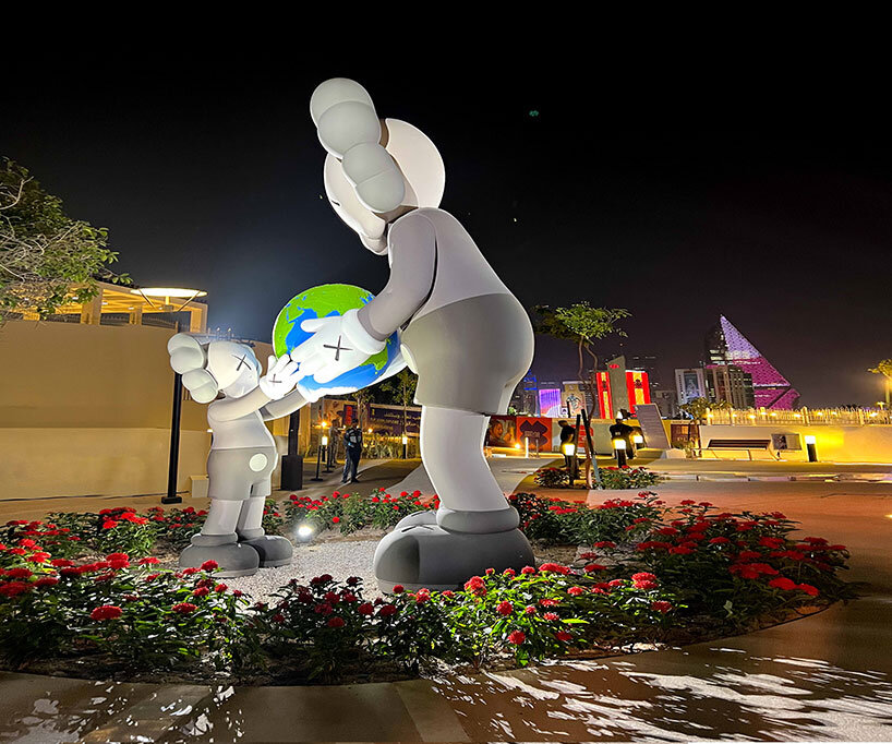 from richard serra to KAWS, public artworks transform qatar into an open-air art gallery