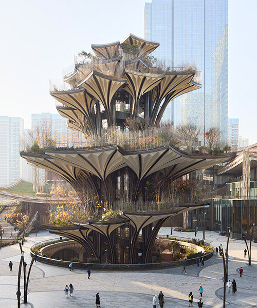 'xi’an tree' vertical garden is the centerpiece of heatherwick’s new district in china