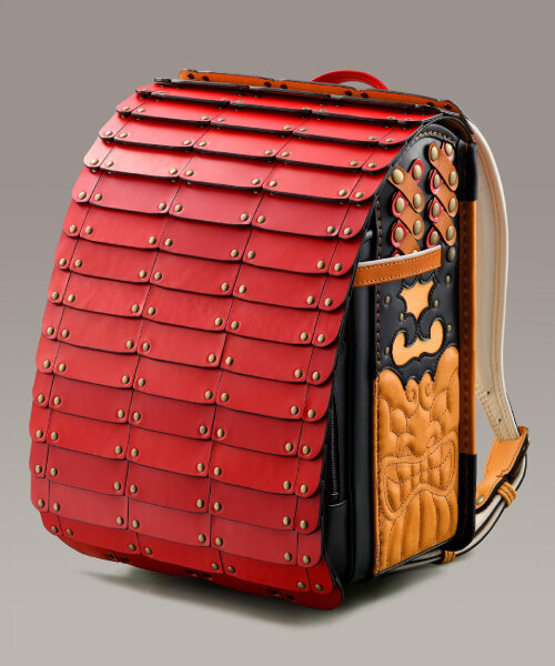 japanese randoseru backpack recreates samurai armor using recycled scraps of school bags