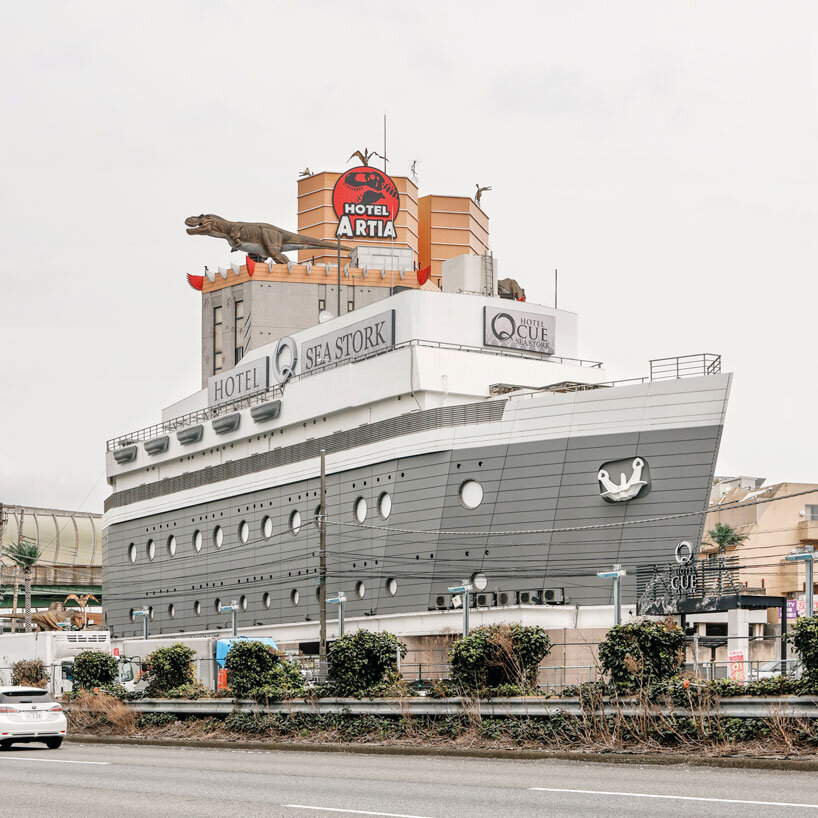 peculiar facades of roadside love hotels paint françois prost's japan photo diary