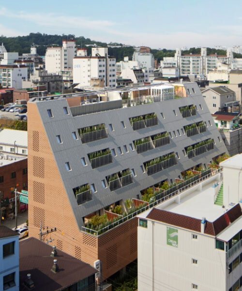 light-filtering brick facade wraps postpartum care center in seoul