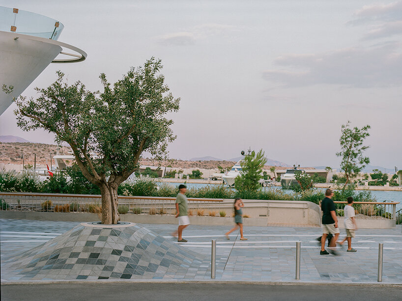 neiheiser argyros turns nautical cartography into coastal design at astir marina, athens