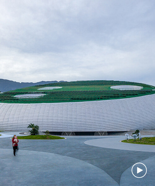 panda-shaped cradle defines biodiverse performance hub by ZXD architects in china