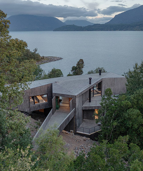 cazú zegers stacks shifting stone blocks to form this PYR house in chile