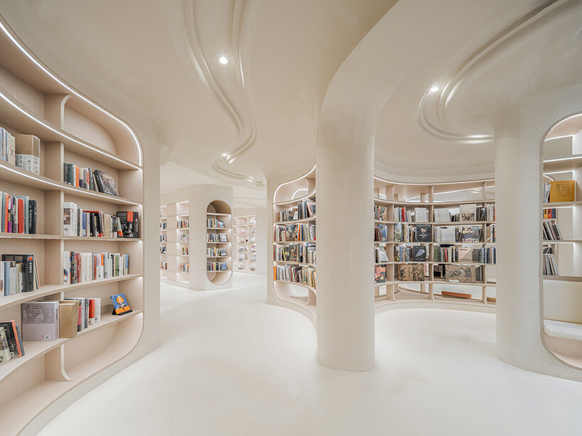 Ceramic Pages bookstore by Wutopia Lab explores the stages of pottery making in China