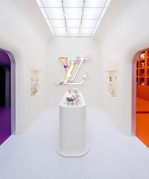 louis vuitton celebrates murakami collection with NYC pop-up echoing tokyo's capsule hotels