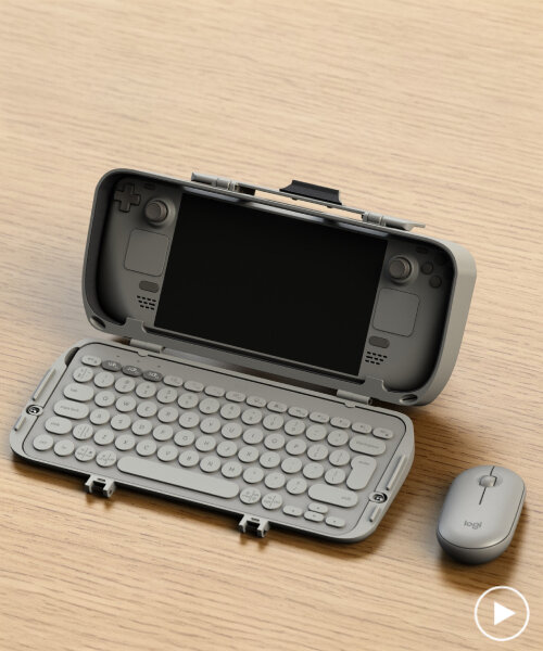 portable 3D printed case for steam deck turns the handheld gaming device into work laptop