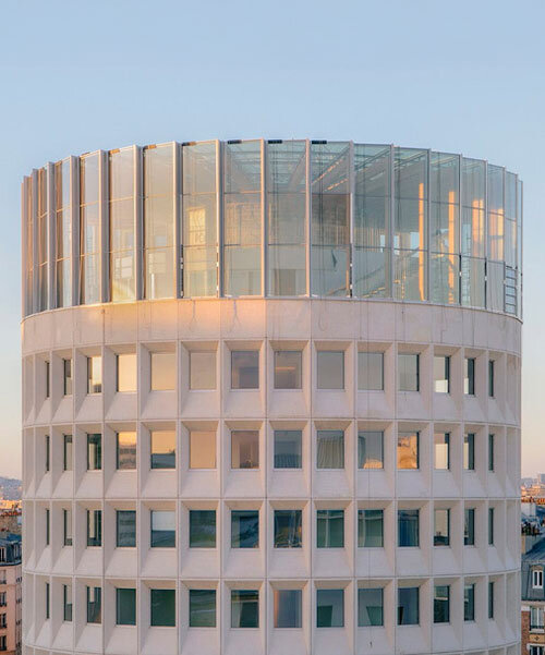 prismatic glass crown by maud caubet architectes extends racine office tower in paris