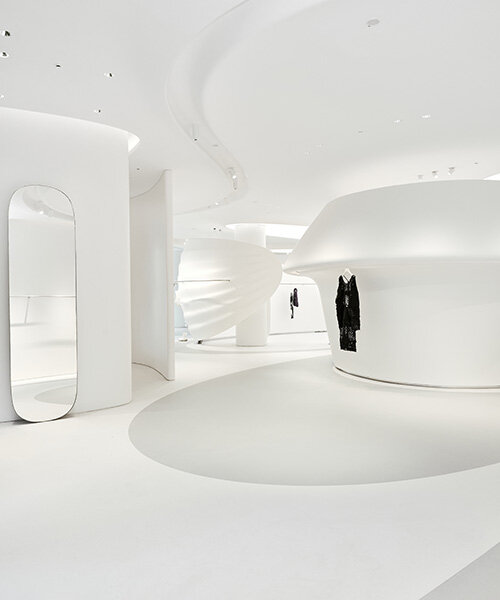 zaha hadid architects unveils marisfrolg showroom in shenzhen, echoing butterfly wings