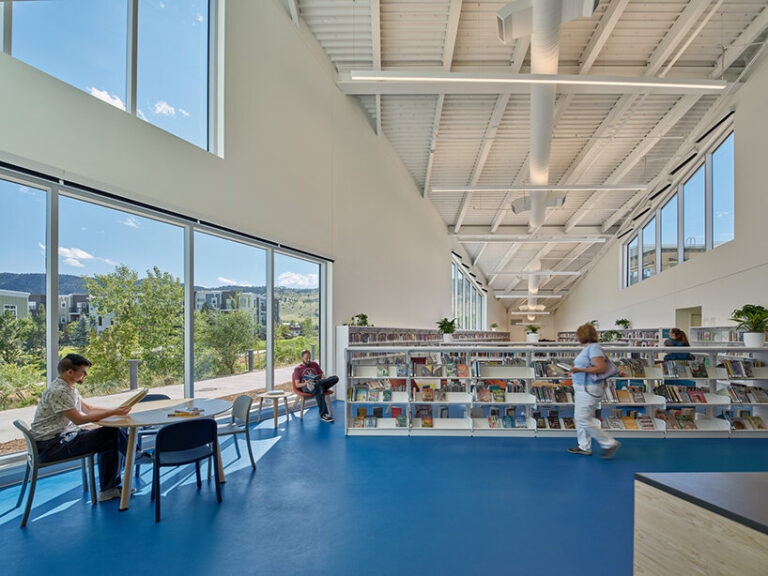 colorado's north boulder library designed angular geometries
