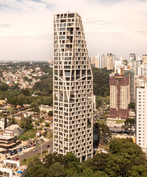 chamfered edges and voids shape AGE 360 residential tower as vertical landmark in brazil