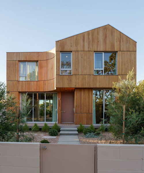 dimster architecture shapes ashland residence with softly curving walls in santa monica