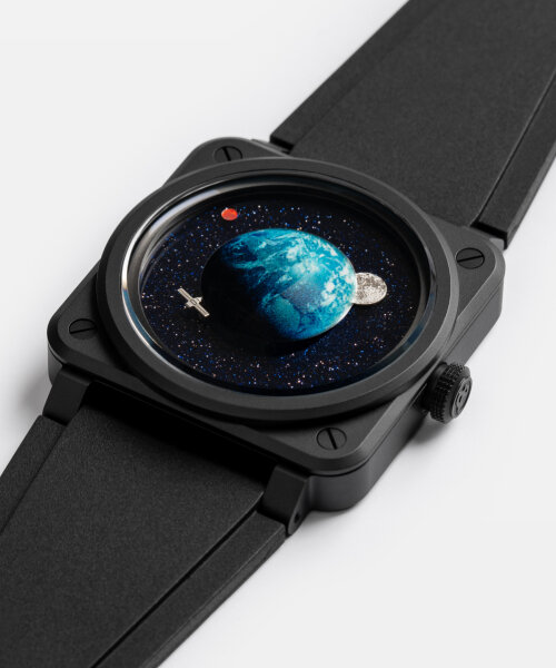 bell & ross makes the earth, moon and mars orbit within BR-03 astro watch to tell time