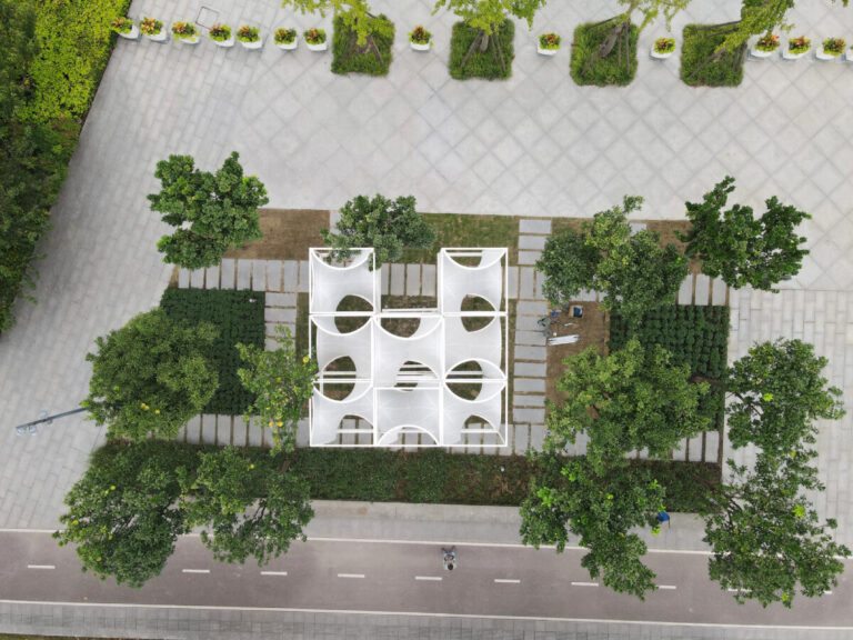 membranes soften people's architecture office installation, shanghai