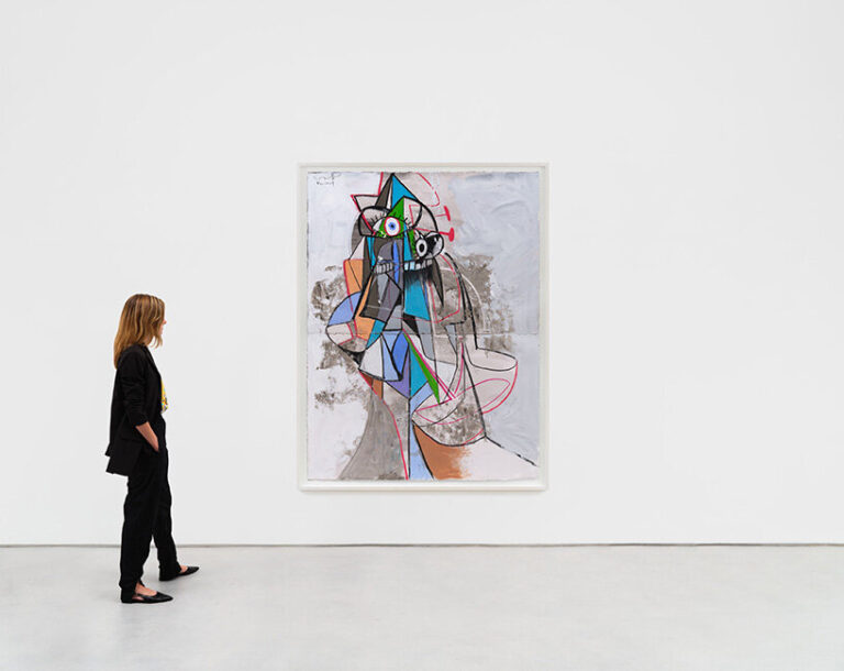 george condo renders 'bizarre characters' for NYC show 'pastels'