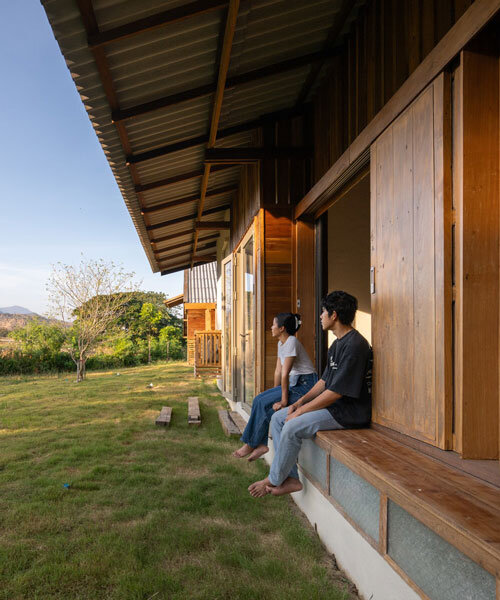 reclaimed timber and stone craft housescape design lab's gabled residences in thailand