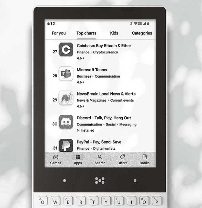 minimal phone with e ink display runs spotify, whatsapp and more