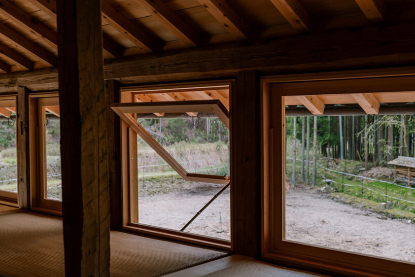 2m26 revives century-old kyoto annex with cypress structure and rammed earth flooring