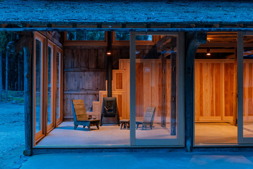 2m26 revives century-old kyoto annex with cypress structure and rammed earth flooring