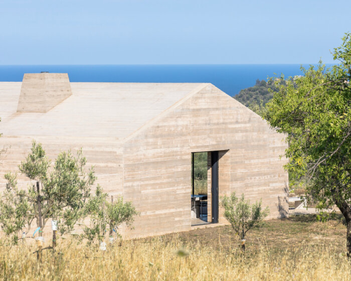 mineral textures & bioclimatic design shape gaëtan le penhuel and associates' house in sicily