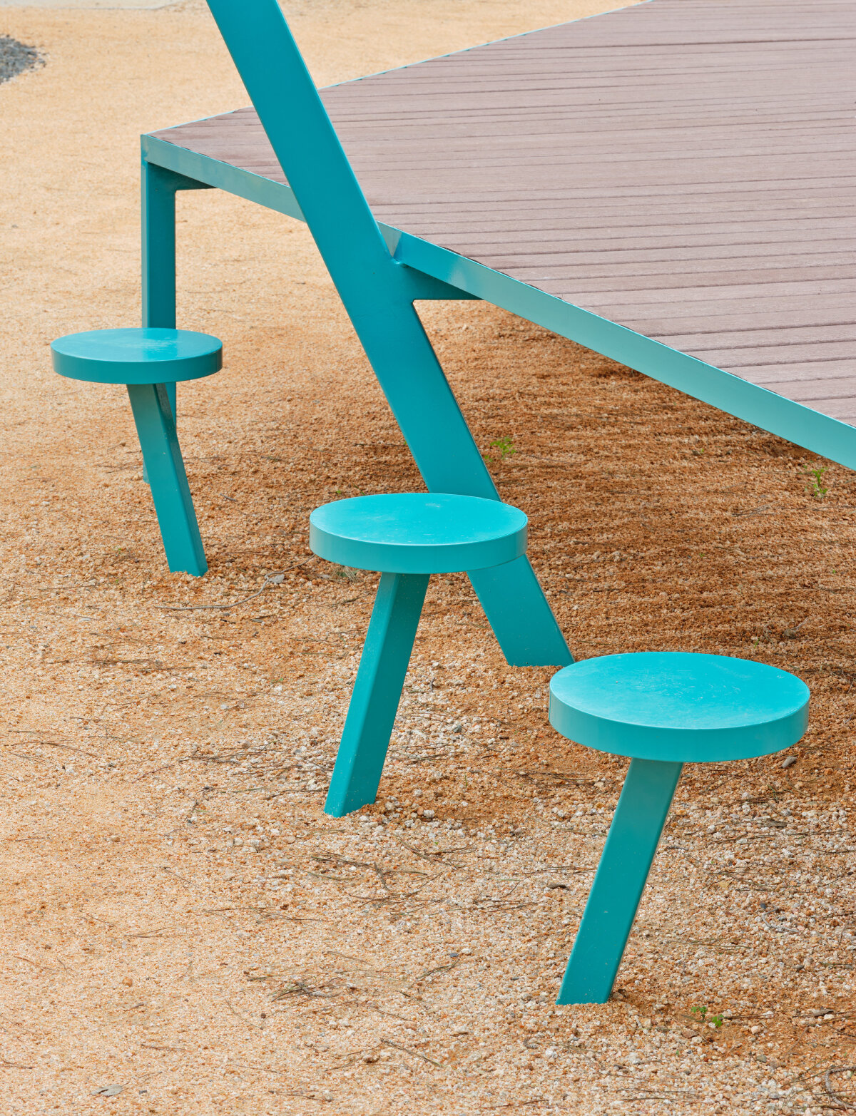 ceramic blue tiles evoking mediterranean clad h3o architects' communal barbecue in spain