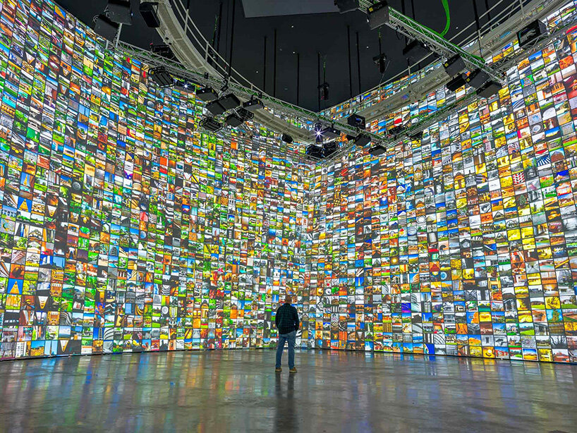 refik anadol turns frank gehry's forms into AI-generated landscapes at guggenheim bilbao