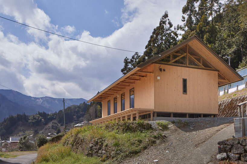 VUILD's niyodo river stud house in japan is made entirely out of timber planks