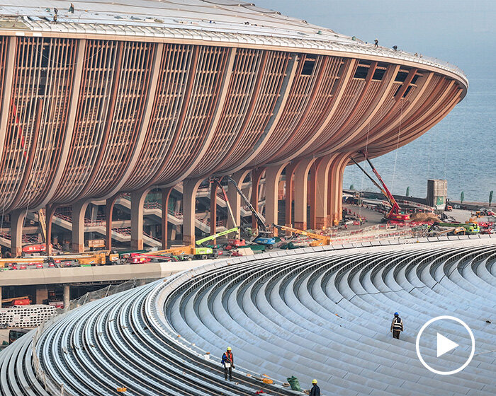 zaha hadid architects documents progress of its 'greater bay area sports centre' in china