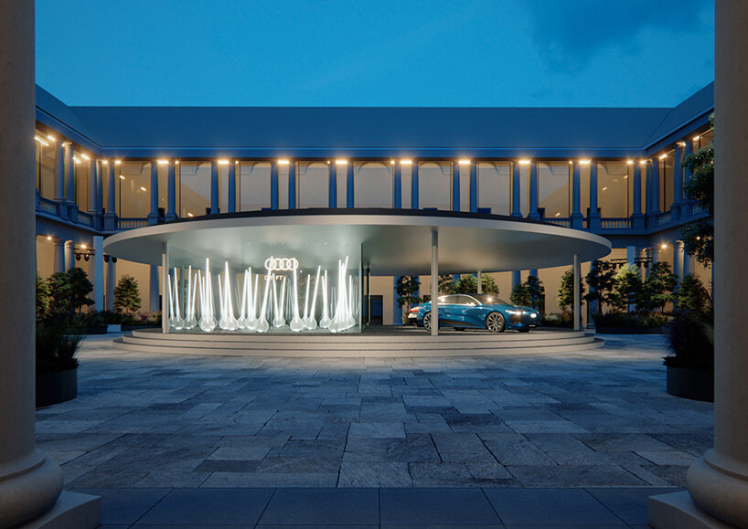 DRIFT discusses luminous, softly swaying installation for AUDI at milan design week